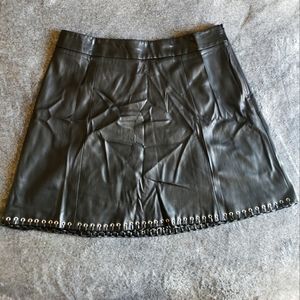 NWT Black Faux Leather Plus Size Skirt